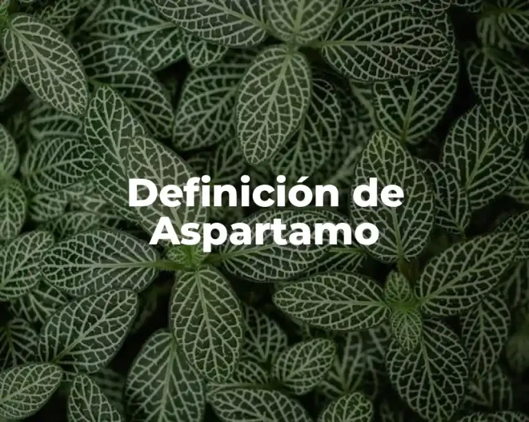 Definición de Aspartamo