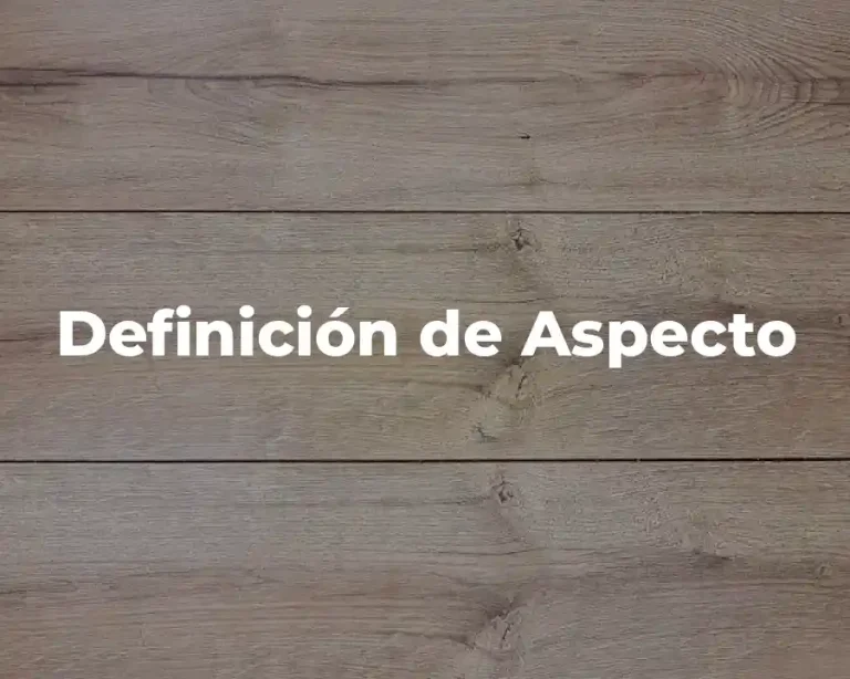 Definición de Aspecto