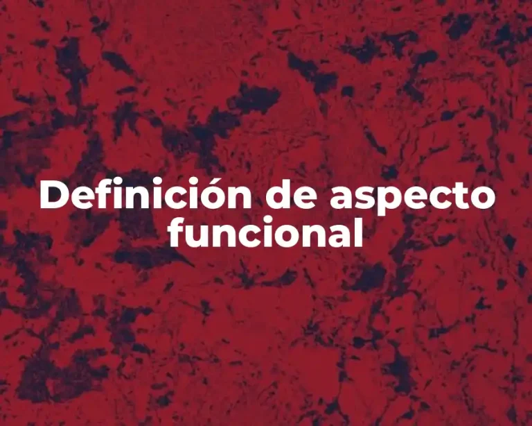 Definición de aspecto funcional