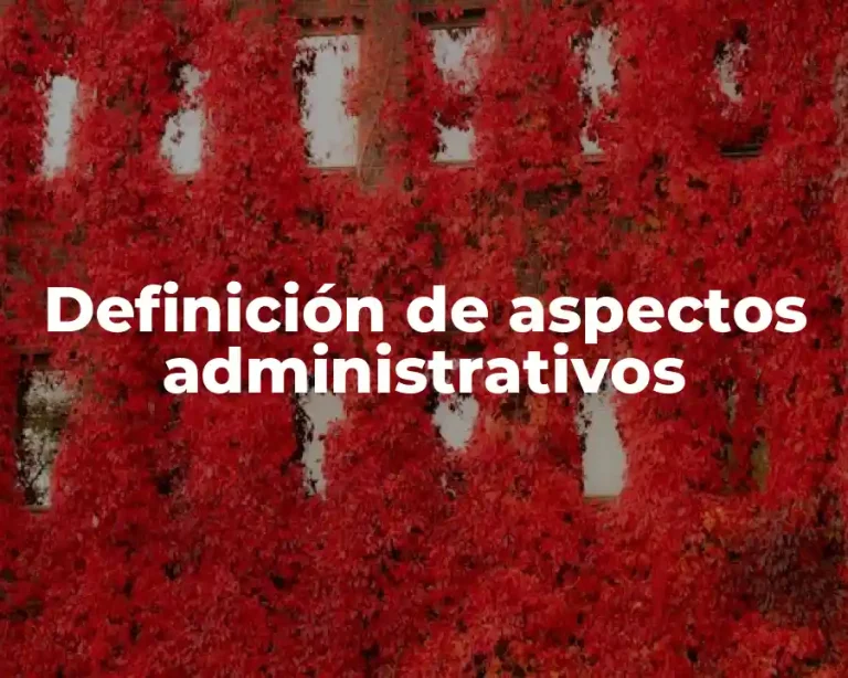 Definición de aspectos administrativos