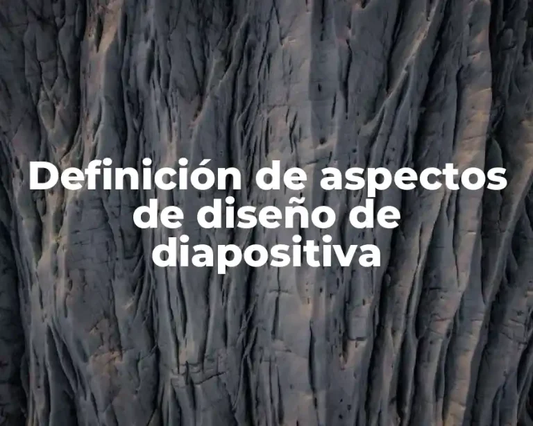 Definición de aspectos de diseño de diapositiva