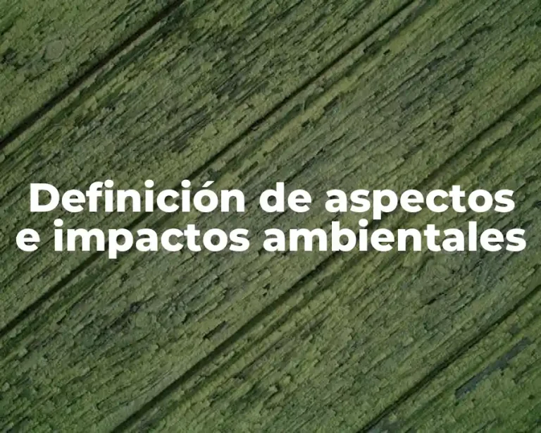 Definición de aspectos e impactos ambientales