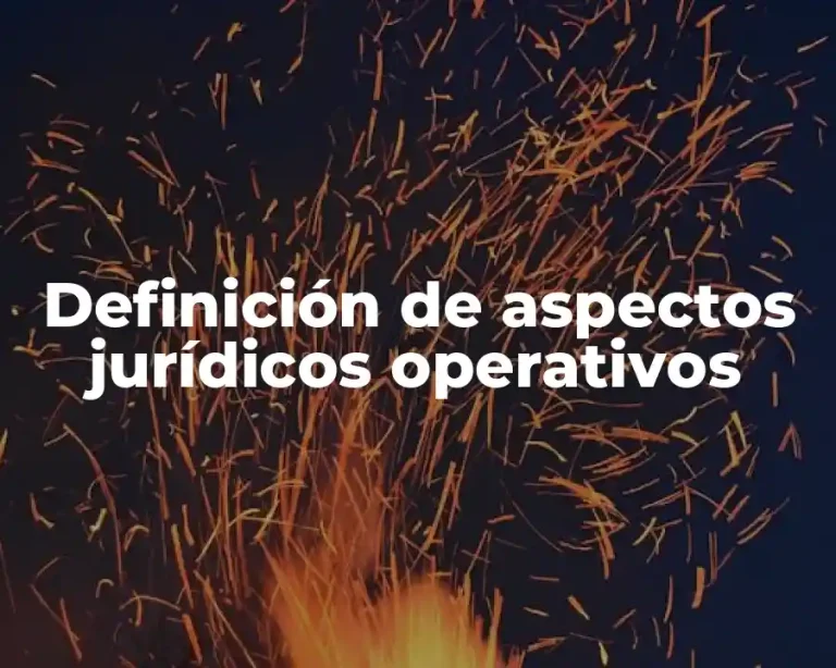 Definición de aspectos jurídicos operativos
