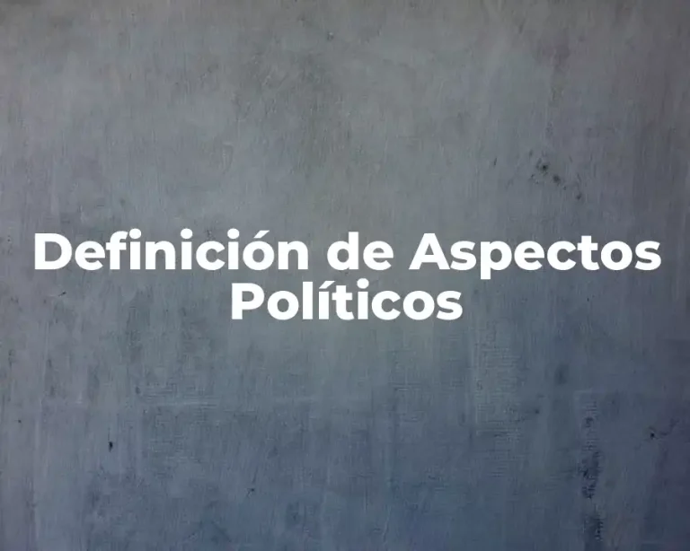 Definición de Aspectos Políticos