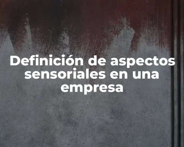 Definición de aspectos sensoriales en una empresa