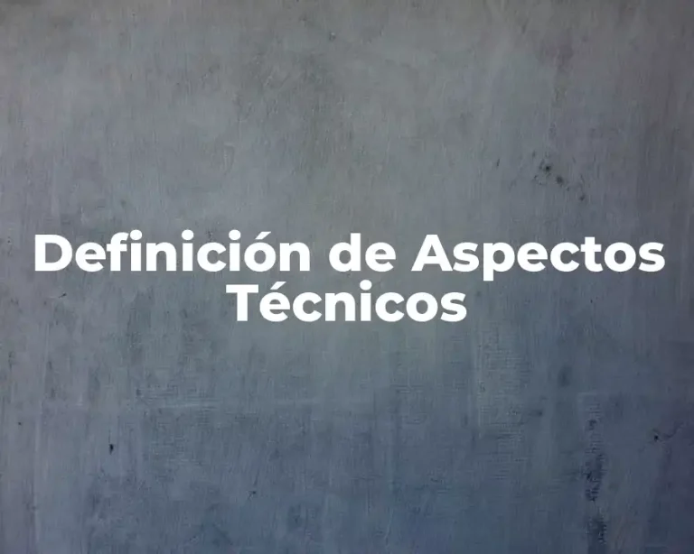 Definición de Aspectos Técnicos