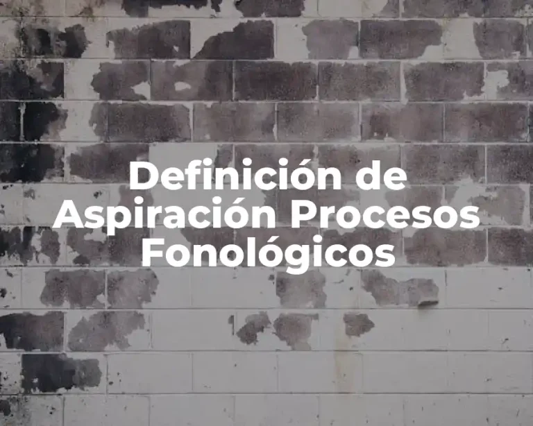 Definición de Aspiración Procesos Fonológicos