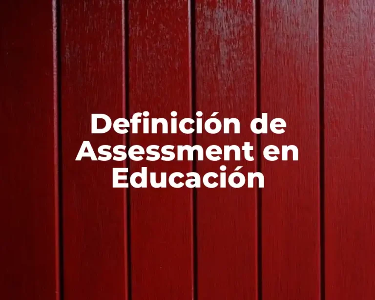 Definición de Assessment en Educación