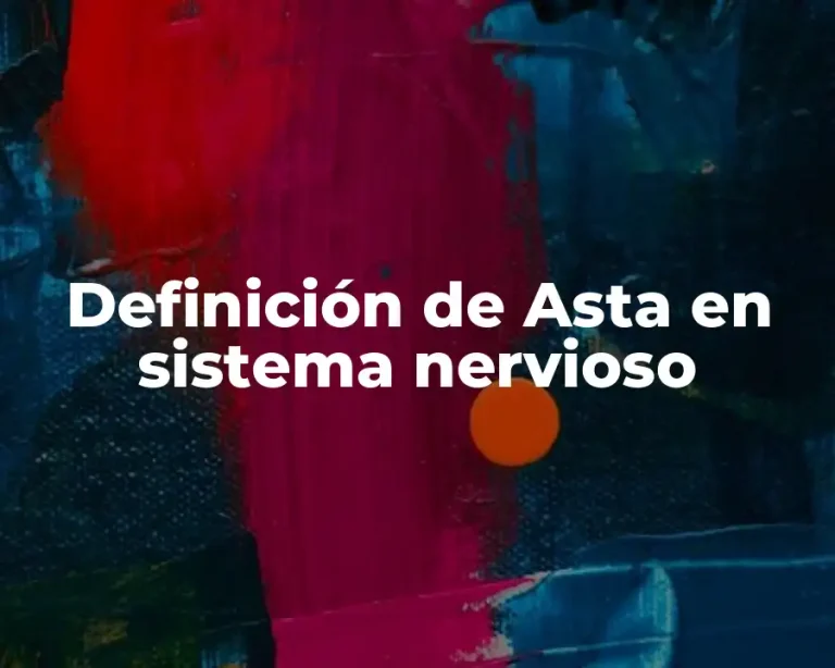 Definición de Asta en sistema nervioso