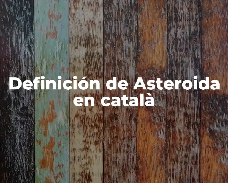 Definición de Asteroida en català