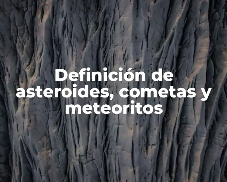Definición de asteroides, cometas y meteoritos