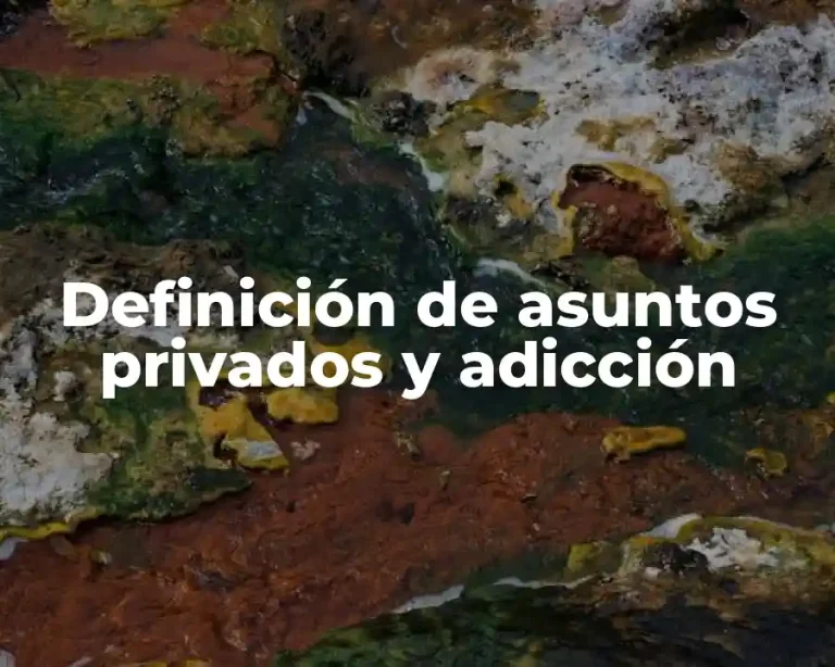Definición de asuntos privados y adicción