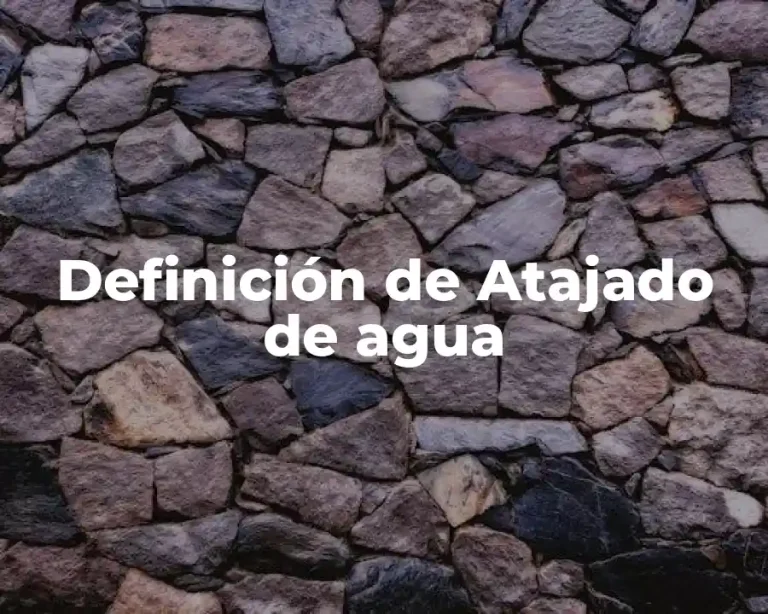 Definición de Atajado de agua