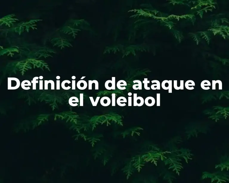 Definición de ataque en el voleibol