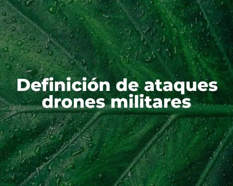 Definición de ataques drones militares