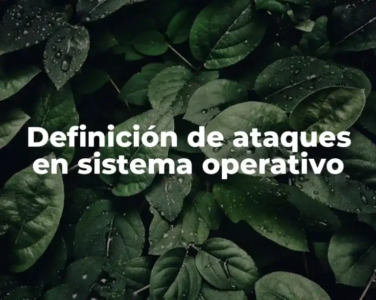 Definición de ataques en sistema operativo