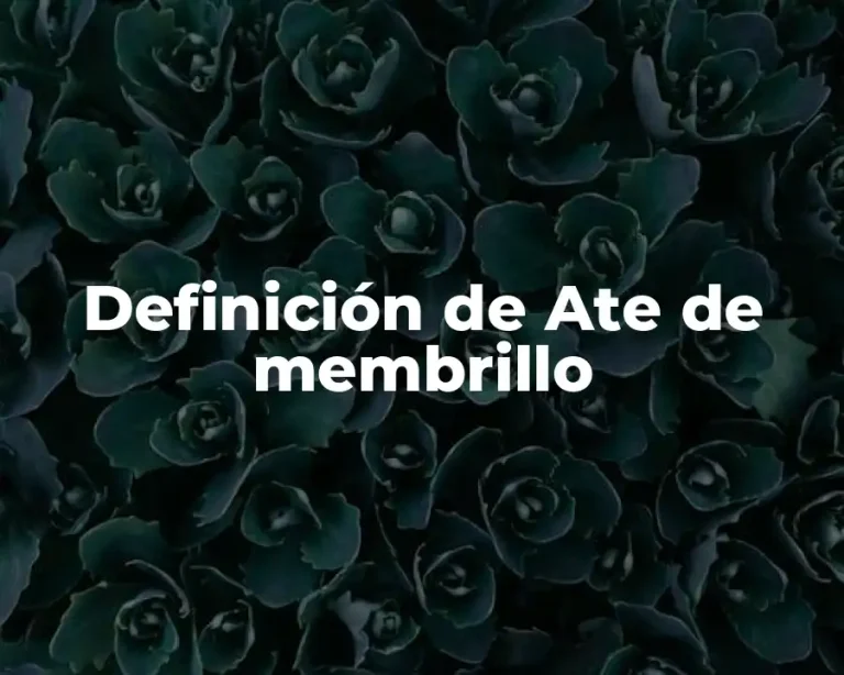 Definición de Ate de membrillo