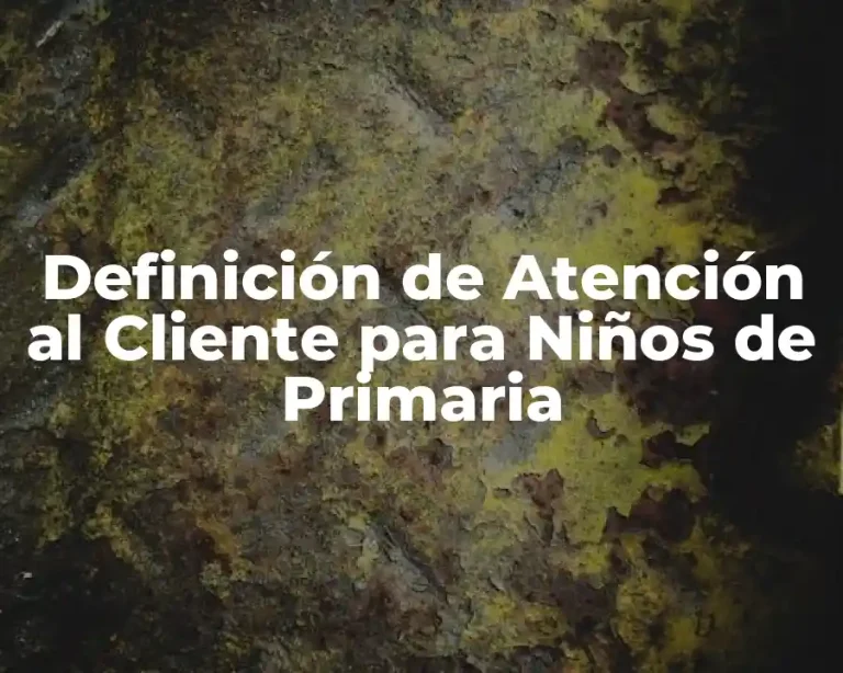 Definición de Atención al Cliente para Niños de Primaria
