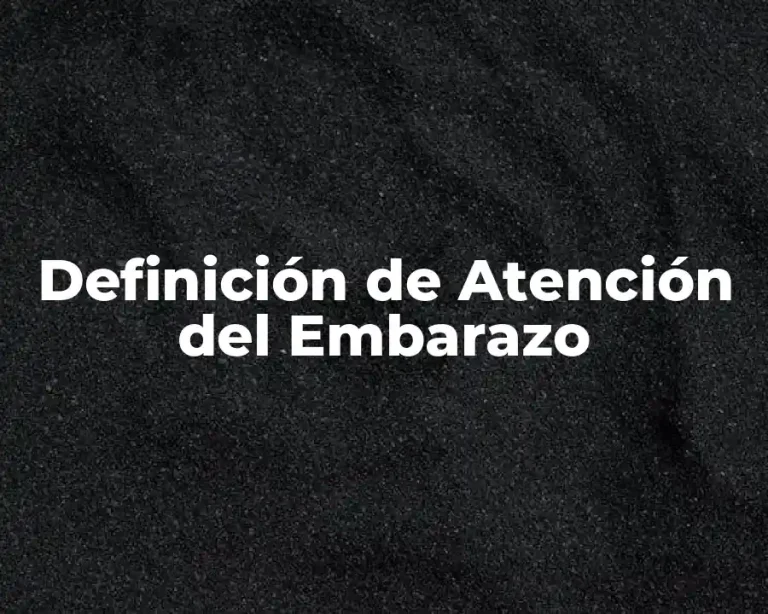 Definición de Atención del Embarazo