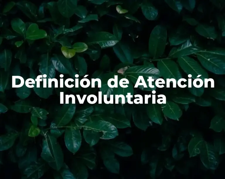 Definición de Atención Involuntaria