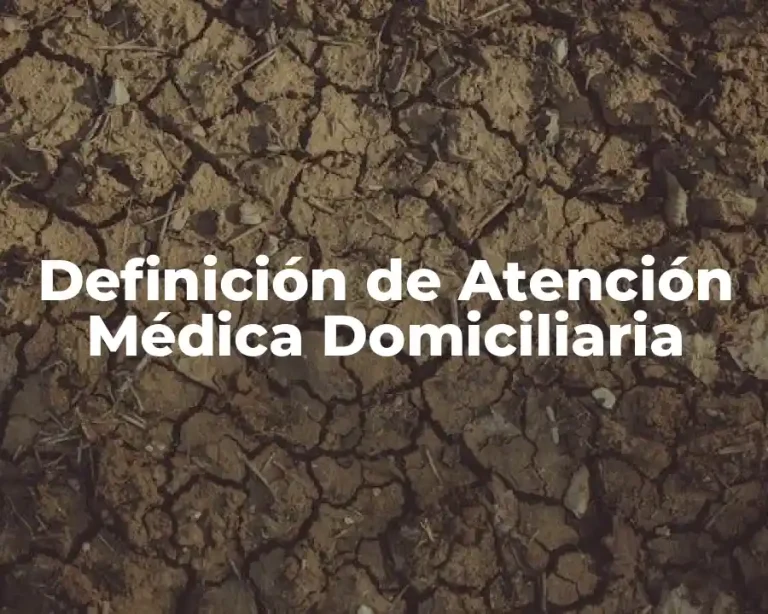 Definición de Atención Médica Domiciliaria