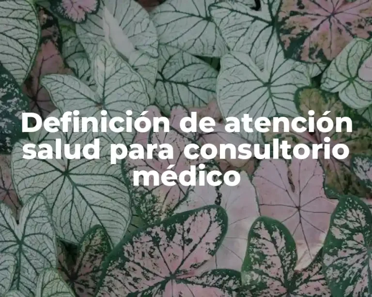 Definición de atención salud para consultorio médico