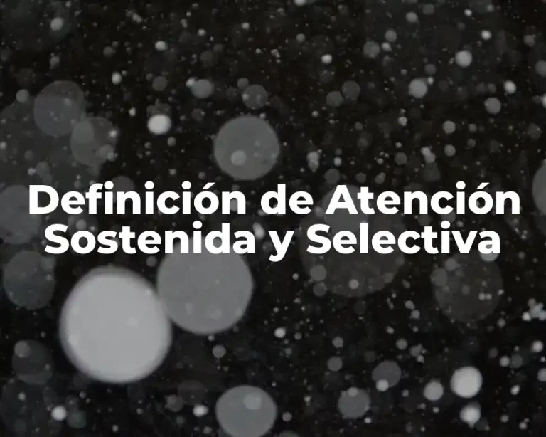 Definición de Atención Sostenida y Selectiva