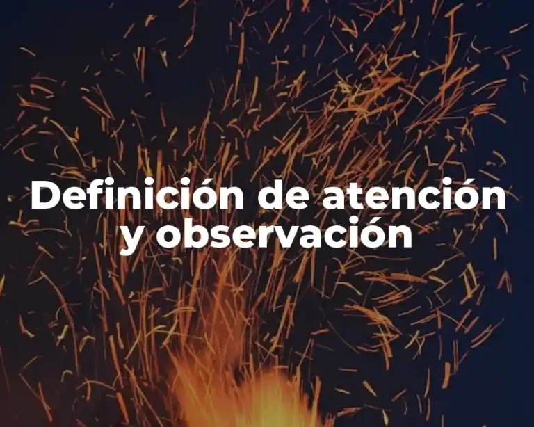 Definición de atención y observación