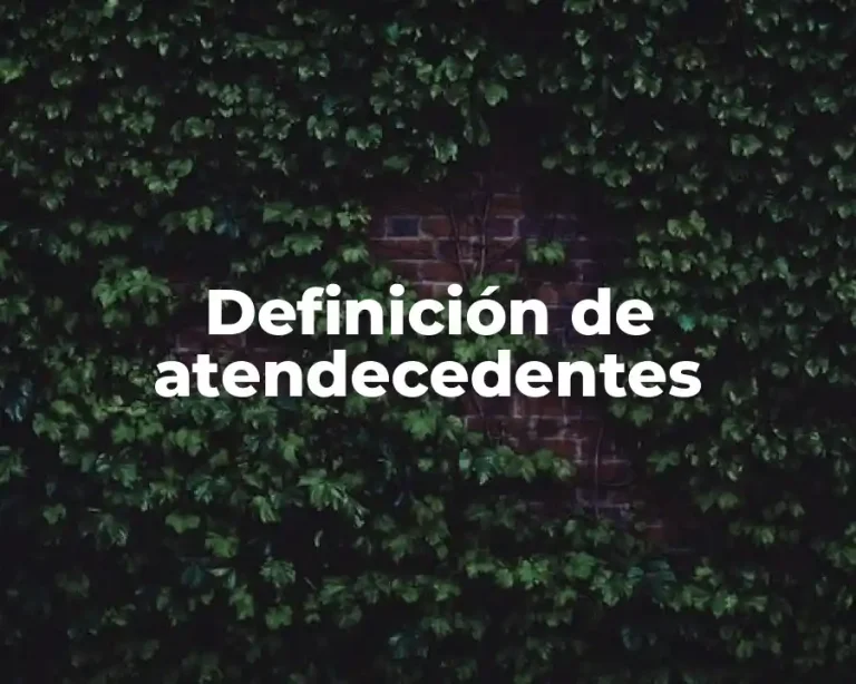 Definición de atendecedentes