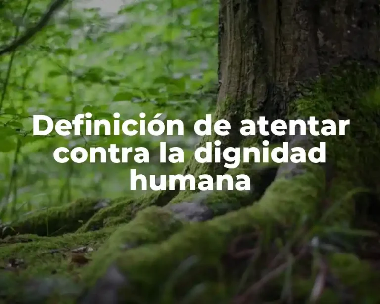 Definición de atentar contra la dignidad humana
