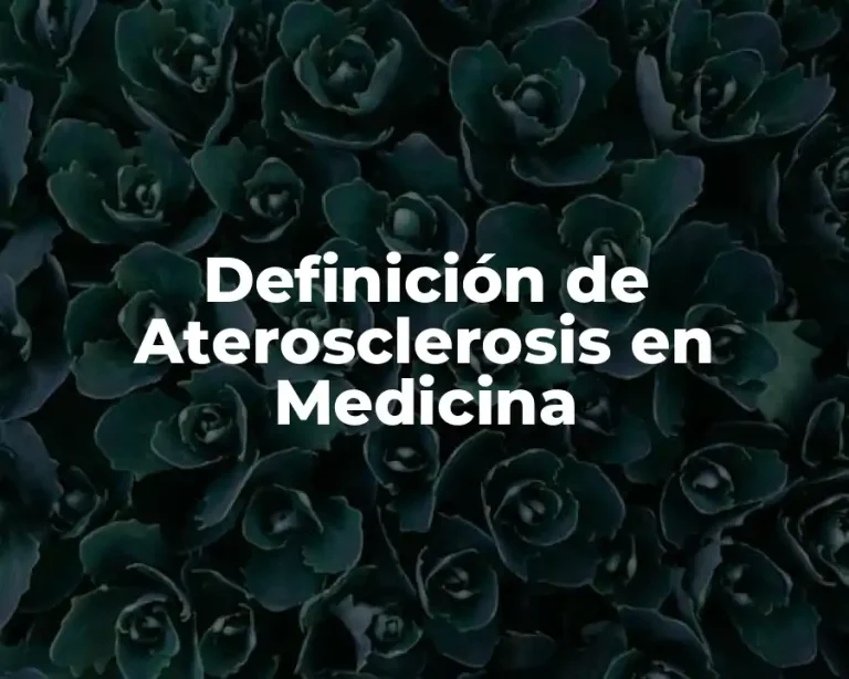 Definición de Aterosclerosis en Medicina