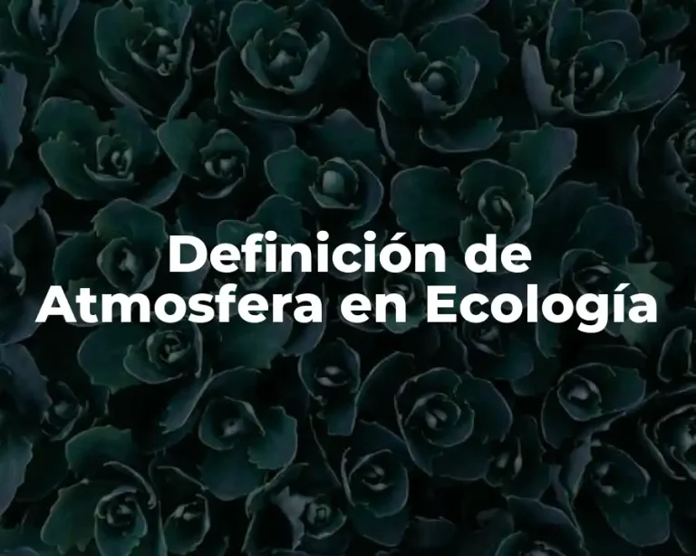Definición de Atmosfera en Ecología