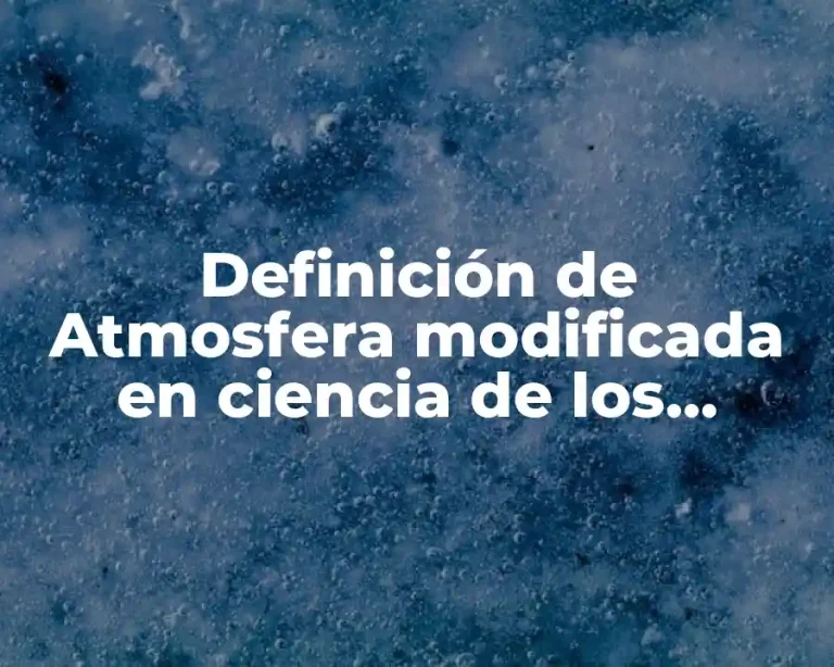 Definición de Atmosfera modificada en ciencia de los alimentos