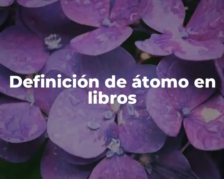 Definición de átomo en libros