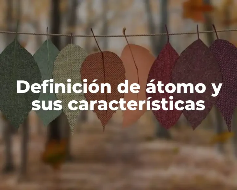 Definición de átomo y sus características