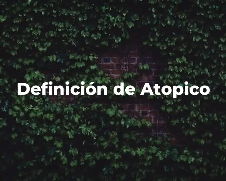 Definición de Atopico