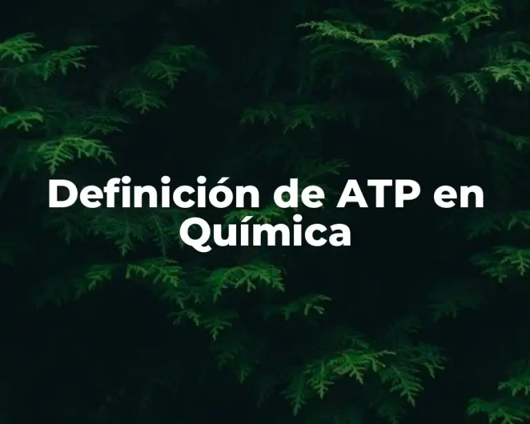 Definición de ATP en Química