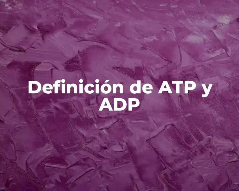 Definición de ATP y ADP