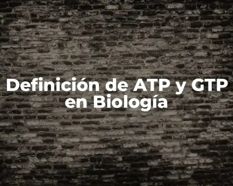 Definición de ATP y GTP en Biología
