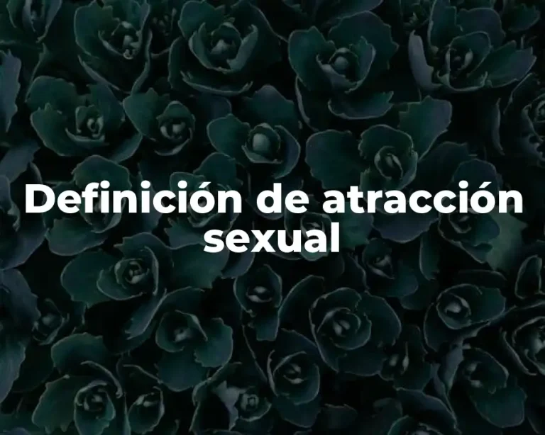 Definición de atracción sexual