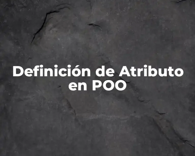 Definición de Atributo en POO