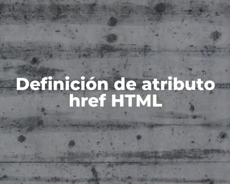 Definición de atributo href HTML