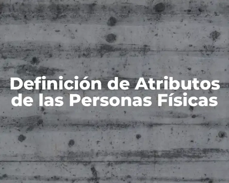 Definición de Atributos de las Personas Físicas