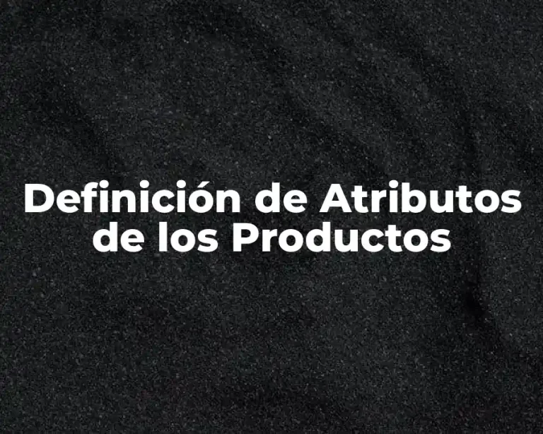 Definición de Atributos de los Productos