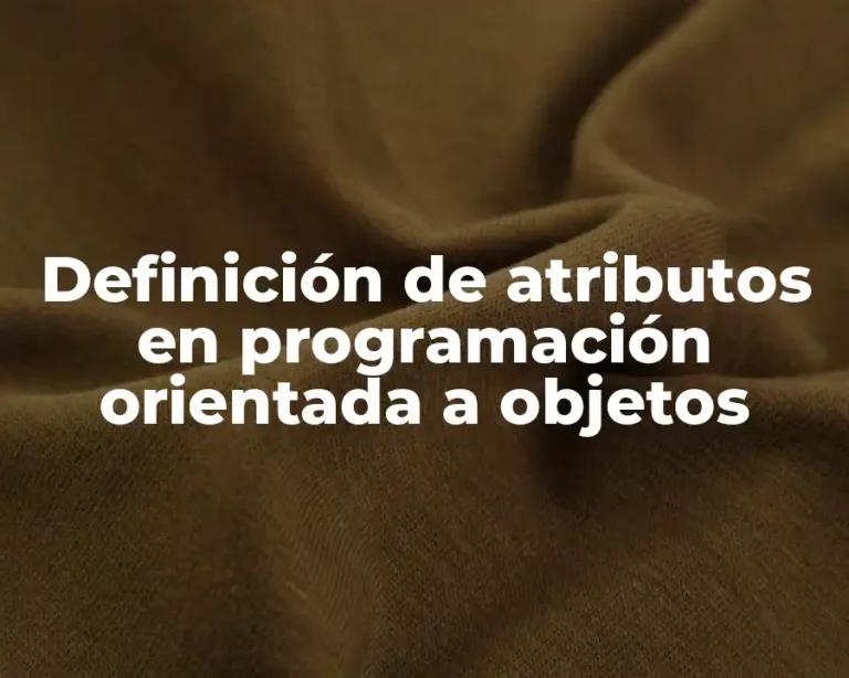 Definición de atributos en programación orientada a objetos