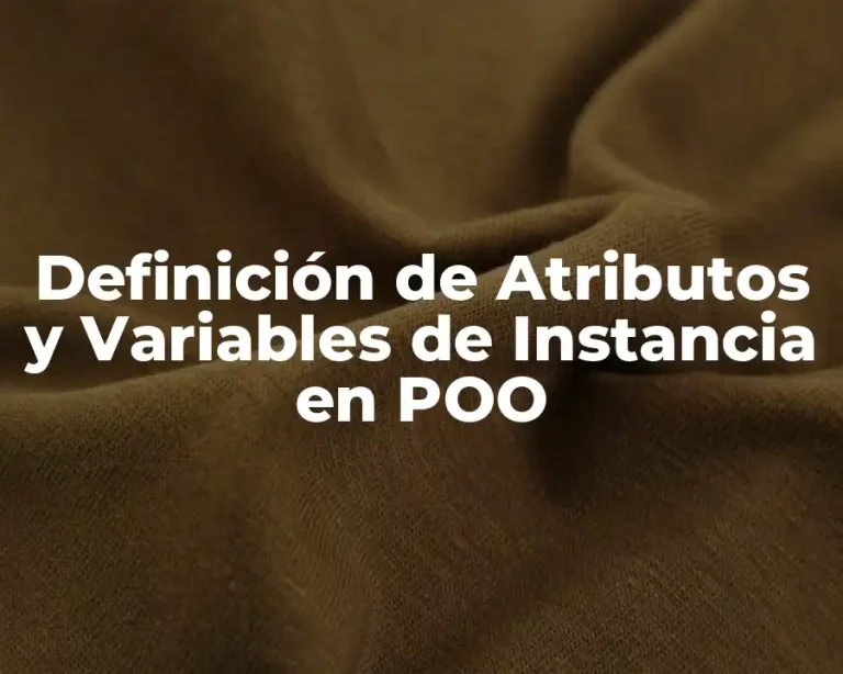 Definición de Atributos y Variables de Instancia en POO
