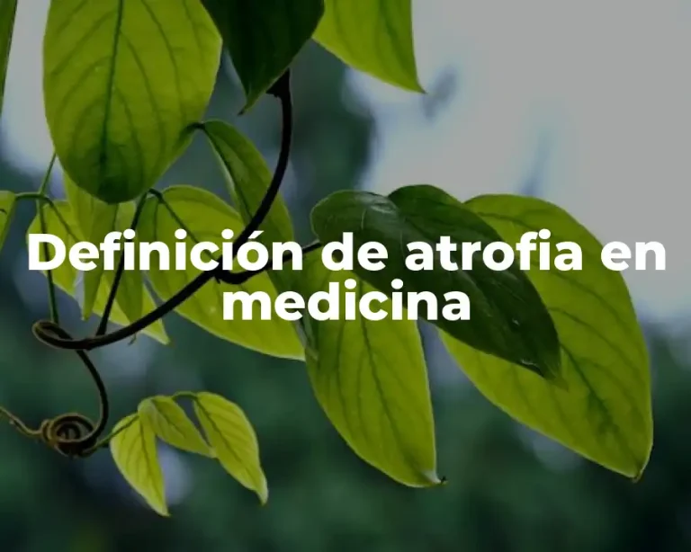 Definición de atrofia en medicina