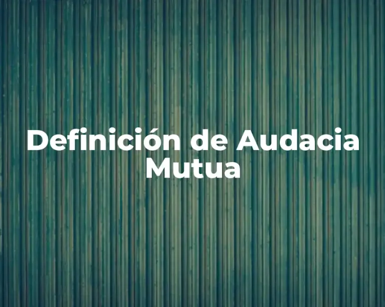 Definición de Audacia Mutua