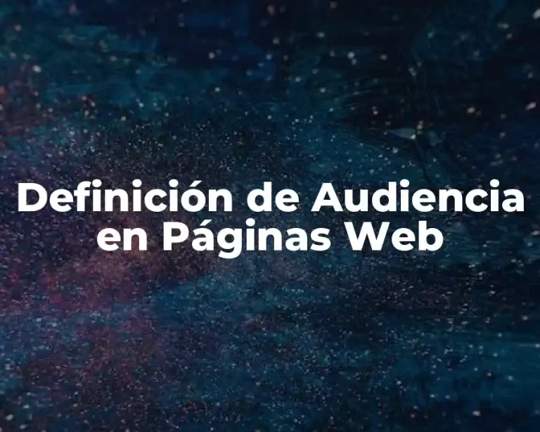 Definición de Audiencia en Páginas Web