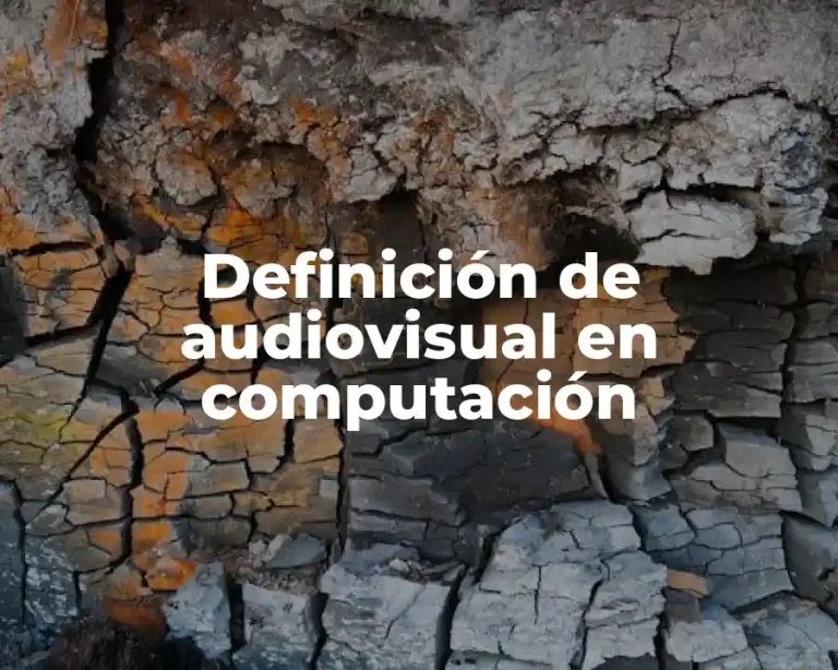 Definición de audiovisual en computación